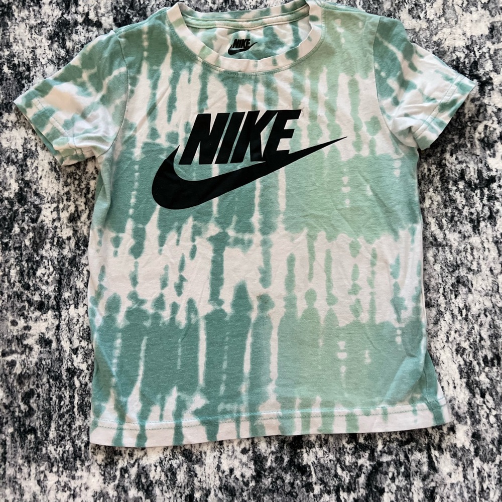Nike Kids Teal Green & White Tie-Dye Tee Size S